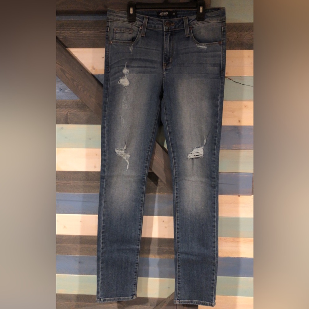 Straight Leg Just Black Jeans
